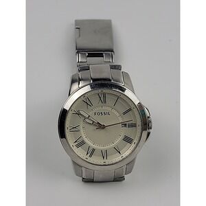 Fossil Stainless Steel Roman Numeral Analog Date Display Men's Watch FS1724